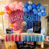 Baby Gender Reveal Board with Stand(12x17), 48 Boy Girl Voting Stickers, 1 Marker(erasable), He or She, Cast Your Vote Game for Guests, Gender Reveal Party Centerpiece Decorations, Chalkboard Design