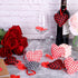 ADXCO 24 Pieces Valentine's Day Fabric Heart Hanging Ornaments, Heart Shaped Baubles Hanging Ornaments, Buffalo Plaid Heart Hanging Decorations for Valentine's Day, Party, Wedding Decoration