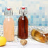 16oz Swing Top Bottles -Glass Beer Bottle with Airtight Rubber Seal Flip Caps for Home Brewing Kombucha,Beverages,Oil,Vinegar,Water,Soda,Kefir (6 Pack) (16 Oz- Set 6 (New))