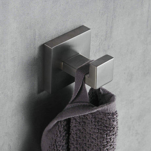 4 Pack Towel Hook Brushed Nickel Wall Robe/Coat Hook Stainless Steel Heavy Duty Hook for Bathroom Bedroom Kitchen