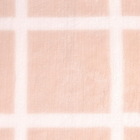 Amazon Basics Ultra-Soft Micromink Sherpa Blanket - Throw, Blush Grid