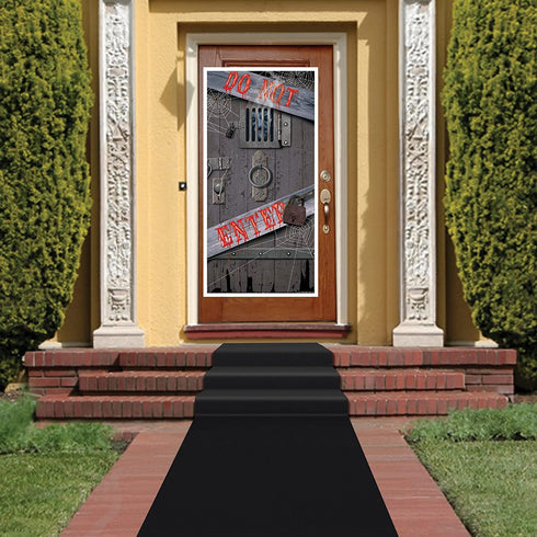 Beistle Black Novelty Polyester Fabric Aisle Runner For Weddings, Awards Night Theme, Proms, Ceremony Parties and Events