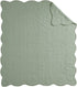 Madison Park Tuscany Luxury Oversized Quilted Throw with Scalloped Edges Seafoam 60x72 Quilted Premium Soft Cozy Microfiber For Bed, Couch or Sofa