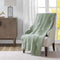 Madison Park Tuscany Luxury Oversized Quilted Throw with Scalloped Edges Seafoam 60x72 Quilted Premium Soft Cozy Microfiber For Bed, Couch or Sofa