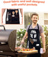 Funny Cooking Chef Apron with Pockets BBQ Kitchen Work Aprons Birthday Dad Creative Gifts