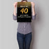 SCENE: YOURSELF Happy 40th Birthday Decorations for Men Women 40th Birthday Gifts 40th Birthday Party Decor 11.7" x 16.5" Unframed Paper Matte Lamination Set of 4 Posters Prints, Black Gold