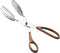 Folkulture Salad Tongs or Tongs for Cooking, Heavy Duty Stainless Steel Kitchen Tongs for Cooking, Grill or Serving Food Bread Dessert, Heat Resistant, 11.5 Inches Metal Tongs, Wooden