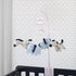 Carter's Safari Party - Musical Mobile with 2 Plush Blue Elephants & 2 Plush Grey & Black Striped Zebras, Blue, Grey, Black