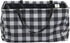 Household Essentials Krush Canvas Utility Tote | Reusable Grocery Bag | Black and White Plaid