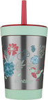 Contigo Stainless Steel Spill-Proof Kids Tumbler with Straw, 12 oz, Sprinkles with Birds & Flowers