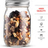 Glass Regular Mouth Mason Jars, (12 Pack) Glass Jars with Silver Metal Airtight 1 Piece Lids for Meal Prep, Food Storage, Canning, Drinking, Overnight Oats, Jelly, Dry Food, Salads, Yogurt (16 Ounce)