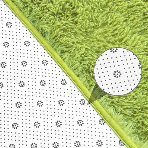 junovo Ultra Soft Area Rugs, Fluffy Carpets for Bedroom Kids Girls Boys Baby Living Room Shaggy Floor Nursery Rug Home Decor Mats, 3 x 5ft Green