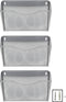 EasyPAG Wall File Holder Hanging Organizer 3 Mesh Collection Single Pocket for Office and Home,Silver