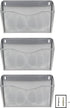 EasyPAG Wall File Holder Hanging Organizer 3 Mesh Collection Single Pocket for Office and Home,Silver