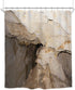 Homewelle Marble Shower Curtain Brown Abstract 60Wx72L Inch Cool Texture Stone Granite Tan Cinnamon Cracked Rocks Dots Classic Natural Unique Chic Aesthetic Modern Polyester Fabric Bathroom Bathtub