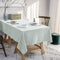 JSFLY Waterproof Cotton Linen Tablecloths Rectangle Dining Table Cloth, Wipe Clean Indoor & Outdoor Table Cover for Buffet Party and Banquets, 2 Table Mats?54"x70"? Greyish Green
