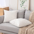 MIULEE Throw Pillow Inserts, Set of 2 Down and Feather Cotton Decorative Pillows, Square Sham Stuffer for Sofa Couch Cushion Living Room 16x16 Inches