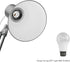 Lavish Home (Brushed Steel Architect Desk Lamp-LED Task Adjustable Swing Arm for Home and Office-Includes Energy Efficient Light Bulb, 23 L x 6.5 W x 34 H