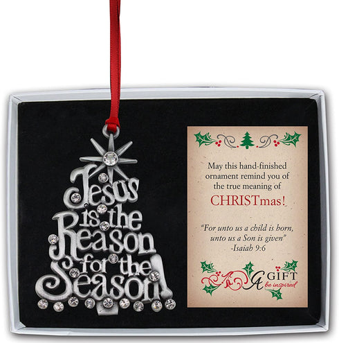Cathedral Art (Abbey & CA Gift Jesus is The Reason Ornament, Small, Multi Color