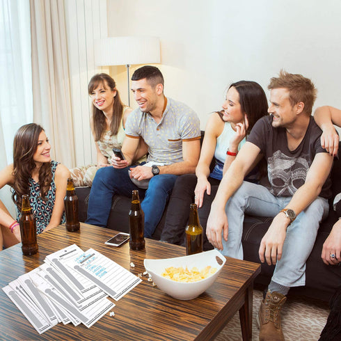 100 Pieces 10 Line Super Football Bowl Sports Strip Cards Football Pool Cards for Baseball Boxing Soccer Football Strip Cards Playing Scratch Off Cards