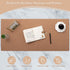 LOLLIDO Natural Cork & Leather Dual Sided Desk Pad, 36" x 17" Waterproof PU Leather Desk Writing Mat, Large Mouse Pad Desk Protector(Cork+Bronze)