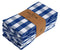 Urban Villa,Buffalo Check Plaid, Premium Quality, Dinner Napkins, 100% Cotton, Set of 12, Size 20X20 Inch, Blue/White Oversized Cloth Napkins with Mitered Corners, Ultra Soft, Durable Hotel Quality