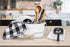 Alpha Living Home Flatware Caddy, Storage Large Kitchen Drawer Organizer, Bathroom Drawer Organizer, Kitchen Drawer Organizer for Large Utensils, Desk Organizer Pen Pencil Holder Storage - White/Gray