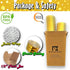 KOPHADOT 12oz Double Gold Rim Plastic Cups 50 packs with 2 Party Pong Balls, Disposable and Reusable Elegant GoldCup Clear Party Drinking Cups for Weddings, Bachelorette Parties, Christmas