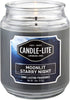 Candle-lite Scented Candles, Moonlit Starry Night Fragrance, One 18 oz. Single-Wick Aromatherapy Candle with 110 Hours of Burn Time, Gray