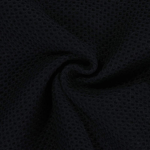 Homaxy 100% Cotton Waffle Weave Kitchen Dish Towels, Ultra Soft Absorbent Quick Drying Cleaning Towel, 13x28 Inches, 4-Pack, Black