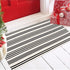 Black and White Striped Outdoor Rug Runner, 2™x4.3™ Cotton Hand-Woven Reversible Front Porch Rug Washable Front Door Mat Entryway Rug Welcome Layered Doormat Carpet for Farmhouse Kitchen Laundry Room