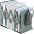 Adjustable Bookend Metal Book Ends Nonskid Bookends Desk Bookshelf Book Rack Binder Holder, Book End for Heavy Book Holder, Desk Books Organizer (Green)