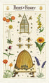 Cavallini Papers & Co. Bees & Honey Tea Towel, Multi