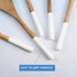 Folkulture Wooden Spoons for Cooking Set for Kitchen, Non Stick Cookware Tools or Utensils Includes Wooden Spoon, Spatula, Fork, Slotted Turner, Corner Spoon, Set of 5, 12 Inch, Acacia Wood, White