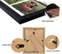 Golden State Art, 8.5x11 Black Wooden Picture Frame - White Mat for 2-5x7 Photos - Real Glass - Easel Stand for Landscape/Portrait Table Display - Home Decor - Gift for Families, Students, Friends