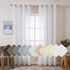 MIULEE 2 Panels 72 Inch Length Natural Linen Sheer Window Curtains Elegant Solid White Drapes Grommet Top Window Voile Panels Linen Textured Panels for Bedroom Living Room (52 x 72)