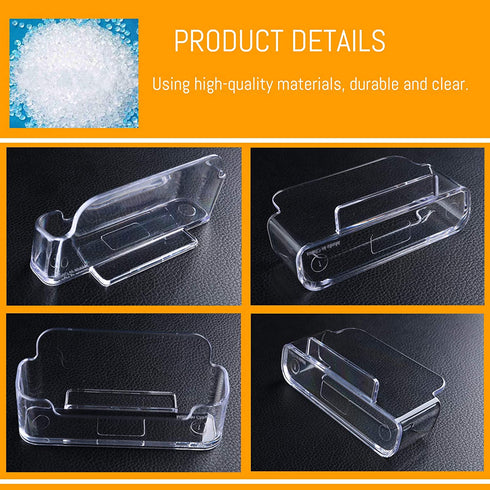DMFLY 16 Pack Business Card Holder for Desk, Acrylic Business Card Holder Clear Plastic Business Card Stand Desktop Business Card Holders for Exhibition, Home & Office, Fits 30-50 Business Cards