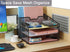 Meshist Wire Mesh Desk Organizer, Collapsible Desktop File Organizer with 3 Horizontal Paper Letter Trays and a Vertical Compartment, Black