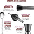 Amico Premium Stainless Steel Bar Set 24 Ounce with 6 Pcs Accessories Innovative Rubber Ring Design with Mixing Spoon, 2 Pourers, Jiggle & Muddler Built-in Bartender Strainer (Includes Muddler)