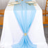 ShinyBeauty Chiffon-Table-Runners 2pcs 29x120 Inch Boho Table Decor Baby Blue 10Ft Long Sheer-Table-Runner for Rustic Wedding Baby Shower Bridal Table Decoration