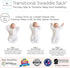 Amazing Baby Transitional Swaddle Sack with Arms Up Mitten Cuffs, Tiny Bear, Sterling, Small, 0-3 Months (Parents' Picks Award Winner)