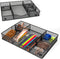 VyGrow Drawer Organizer Tray with Adjustable Compartments,6 grid,Metal Mesh,Storage Box Set for Office,Bathroom, Kitchen, Makeup, Art Supplies,tool,Black,1 PACK,12.87x8.73x1.96 Inchs