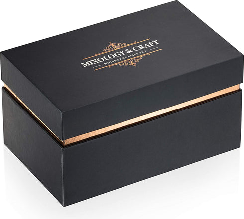 Whiskey Glasses Gift Set of 2 Rocks Glasses // 10oz Crystal Old Fashioned Whiskey Glasses with a Classy Gift Box // Perfect for Scotch, Bourbon, Cognac and Lowball Glass Cocktails // Best Whiskey Gift