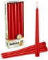 BOLSIUS 10 Count Unscented 10 Inch Red Household Taper Candles - 8 Hours Burn Time - Premium European Quality - Smokeless Dripless Taper Candlestick - Great for Special Occasion, Church, and Everyday