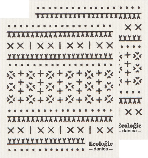 Ecologie Swedish Sponge Reusable Dishcloth, Black 2 Count