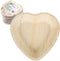 25 Compostable Heart Shaped Palm Leaf Plates - 6.5 Inch - Party Supplies Disposable Plates for Appetizer Cake Dessert
