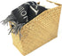 MISNINE Multifunction Basket Magzine Book Holder Basket,Handwoven Seagrass Rustic Home Décor (Small)
