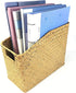 MISNINE Multifunction Basket Magzine Book Holder Basket,Handwoven Seagrass Rustic Home Décor (Small)
