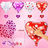 40 Pieces Heart Shaped Valentines Balloons Purple, Red and White Foil Heart Balloons Valentine Foil Balloons for Heart Birthday Party Supplies, Valentine, Birthday, Wedding, Bachelorette Bridal Party