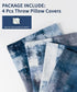 D DIFARIC Navy Blue Throw Pillow Covers 18x18 Grey Black Decorative Pillows Covers Outdoor Cushion Case Abstract Art Modern Square for Couch Bed Sofa Chairs Decor Set of 4